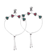 VOJ Set of 2 Silver Plated Dancing Couple Anklet - Distacart