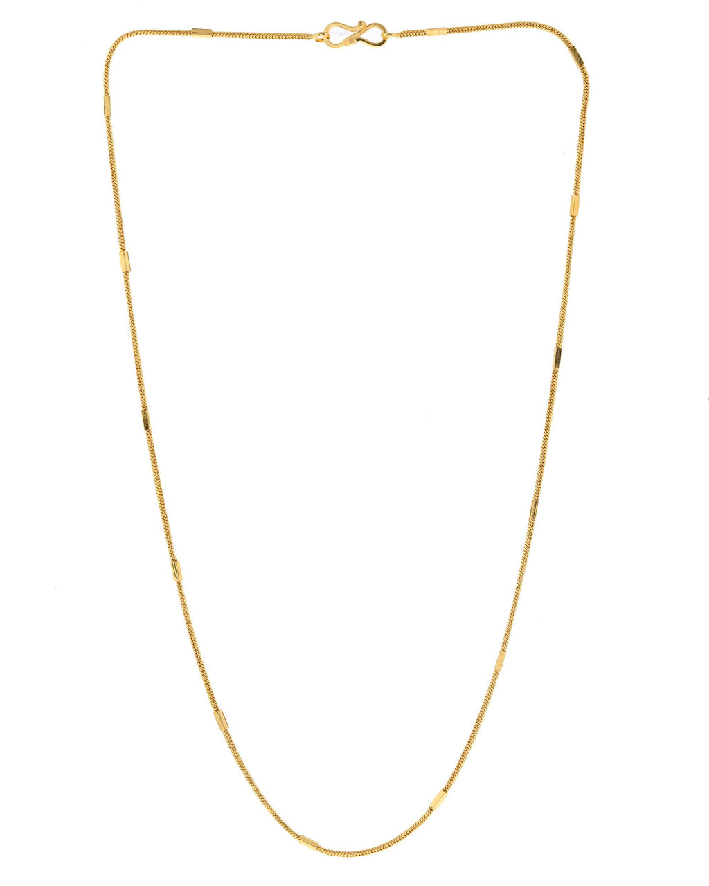 VOJ Gold-Polished Pipe Chain For Women
