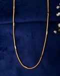 VOJ Gold-Polished Pipe Chain For Women