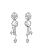 VOJ Silver Toned Stylish Ad- Studded Jewellery Set