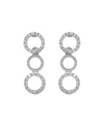 VOJ Silver Plated Ad Stone Studded Round Shaped Necklace And Earrings Set