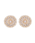 VOJ Gold-Polished Kundan Studded Choker Jewellery Set