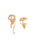 VOJ Ad Stone Studded Designer Gold-Polished Jewellery Set
