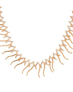 VOJ Ad Stone Studded Designer Gold-Polished Jewellery Set