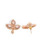 VOJ Gold-Polished Designer Ad Studded Jewellery Set
