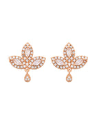 VOJ Gold-Polished Designer Ad Studded Jewellery Set
