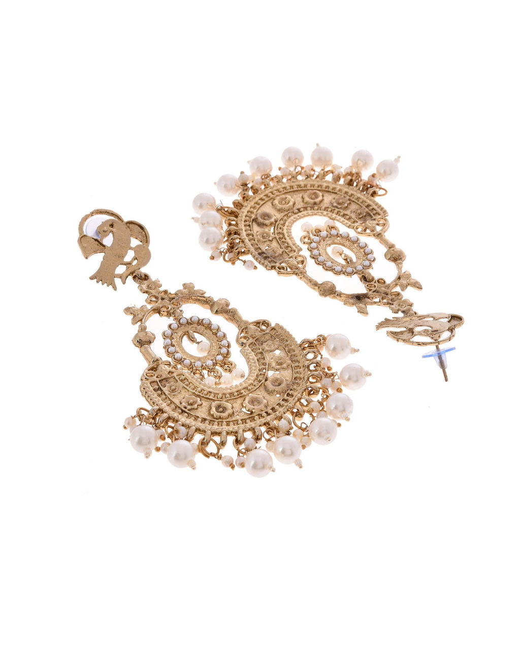 VOJ Copper Plated Designer Long Drop Earrings - Distacart