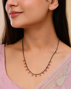 VOJ Gold-Polished Ad Studded Drop Shaped Mangalsutra - Distacart