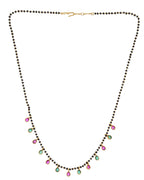 VOJ Gold-Polished Ad Studded Drop Shaped Mangalsutra - Distacart