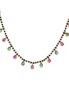 VOJ Gold-Polished Ad Studded Drop Shaped Mangalsutra - Distacart
