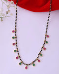 VOJ Gold-Polished Ad Studded Drop Shaped Mangalsutra - Distacart