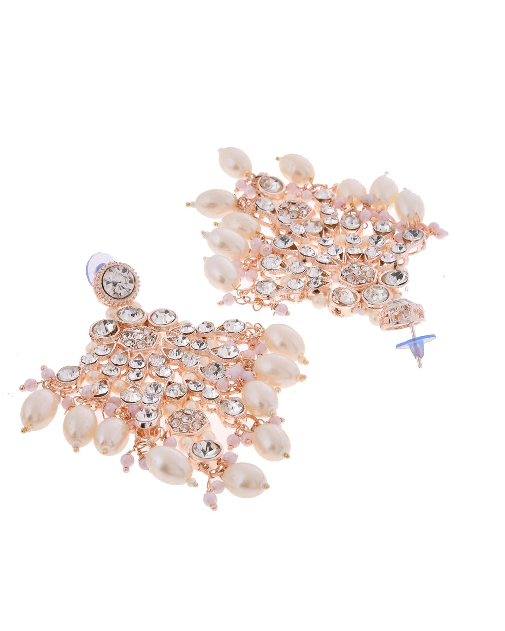 VOJ Gold-Polished Stone Studded Choker Jewellery Set With Maang Tikka