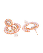 VOJ Gold-Polished Stone And White Beaded Choker Jewellery Set With Maang Tikka