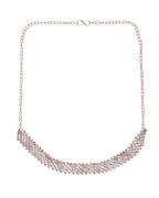 VOJ Gold-Polished Stone Studded Necklace With Earrings Set