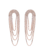 VOJ Gold-Polished Stone Studded Necklace With Earrings Set