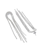 VOJ Silver-Plated Crystals Stone Studded Contemporary Drop Earrings - Distacart