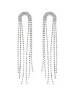 VOJ Silver-Plated Crystals Stone Studded Contemporary Drop Earrings - Distacart