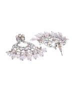 VOJ Silver Plated Stone Studded Studs Earrings - Distacart