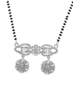 VOJ Silver Plated Ad Stone Studded Designer Mangalsutra Set - Distacart