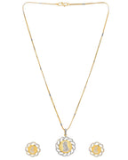 VOJ Dual Toned Ad-Studded Coin Chain Set