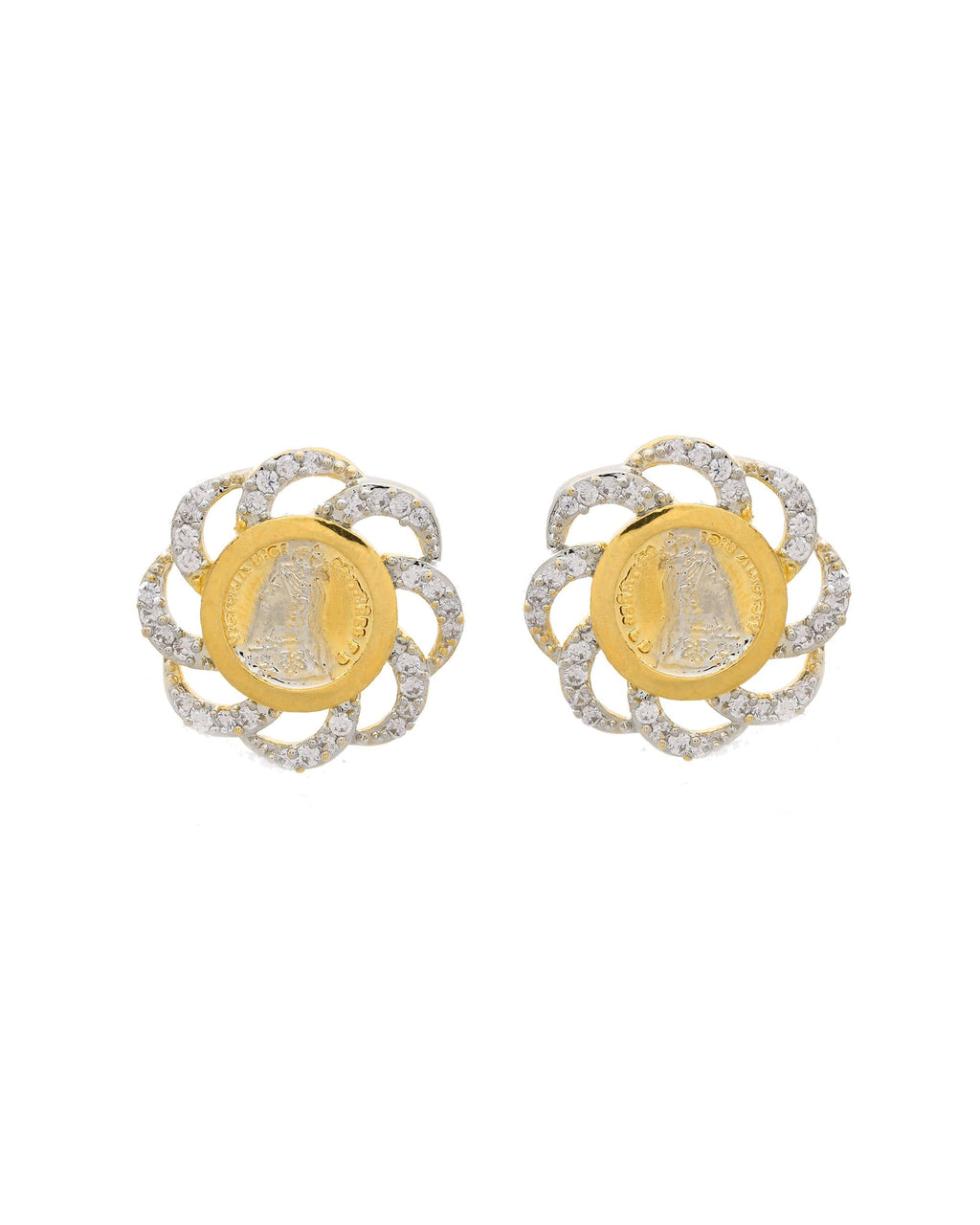 VOJ Dual Toned Ad-Studded Coin Chain Set