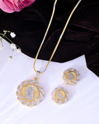 VOJ Dual Toned Ad-Studded Coin Chain Set