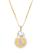 VOJ Dual Toned Ad-Studded Crown Chain Set