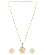 VOJ Dual Toned Ad-Studded Designer Chain Set