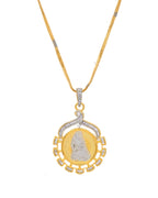 VOJ Dual Toned Ad-Studded Designer Chain Set