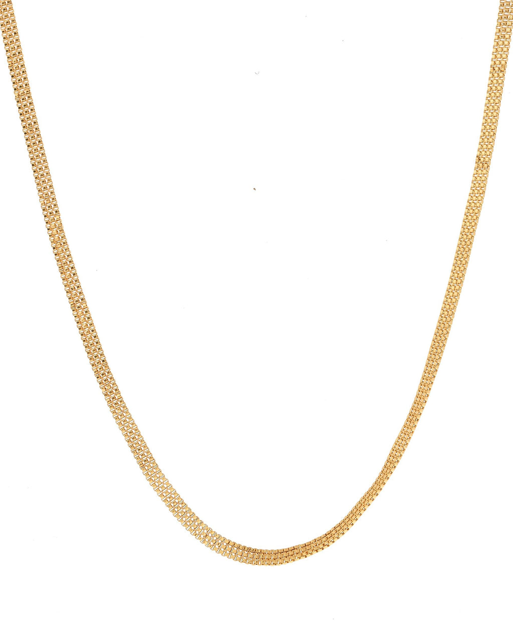 VOJ Gold-Polished Designer Box Men Chain