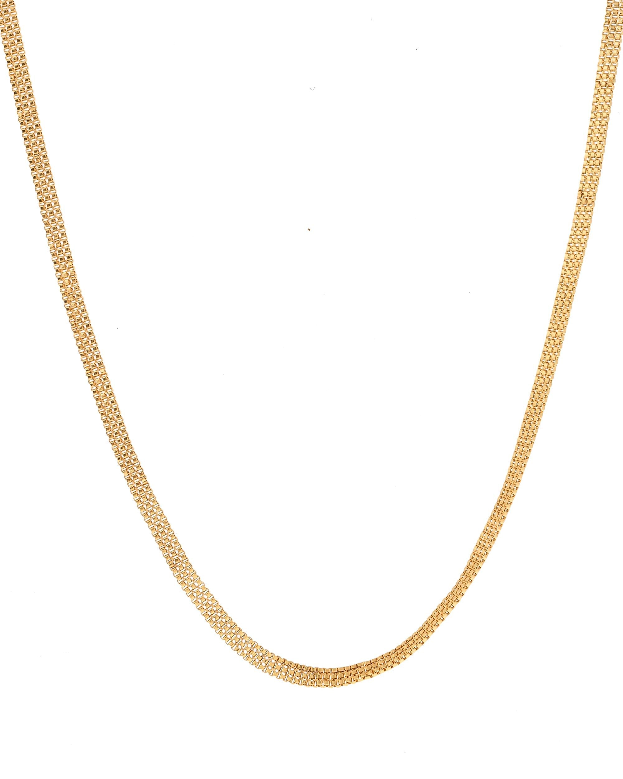 VOJ Gold-Polished Designer Box Men Chain