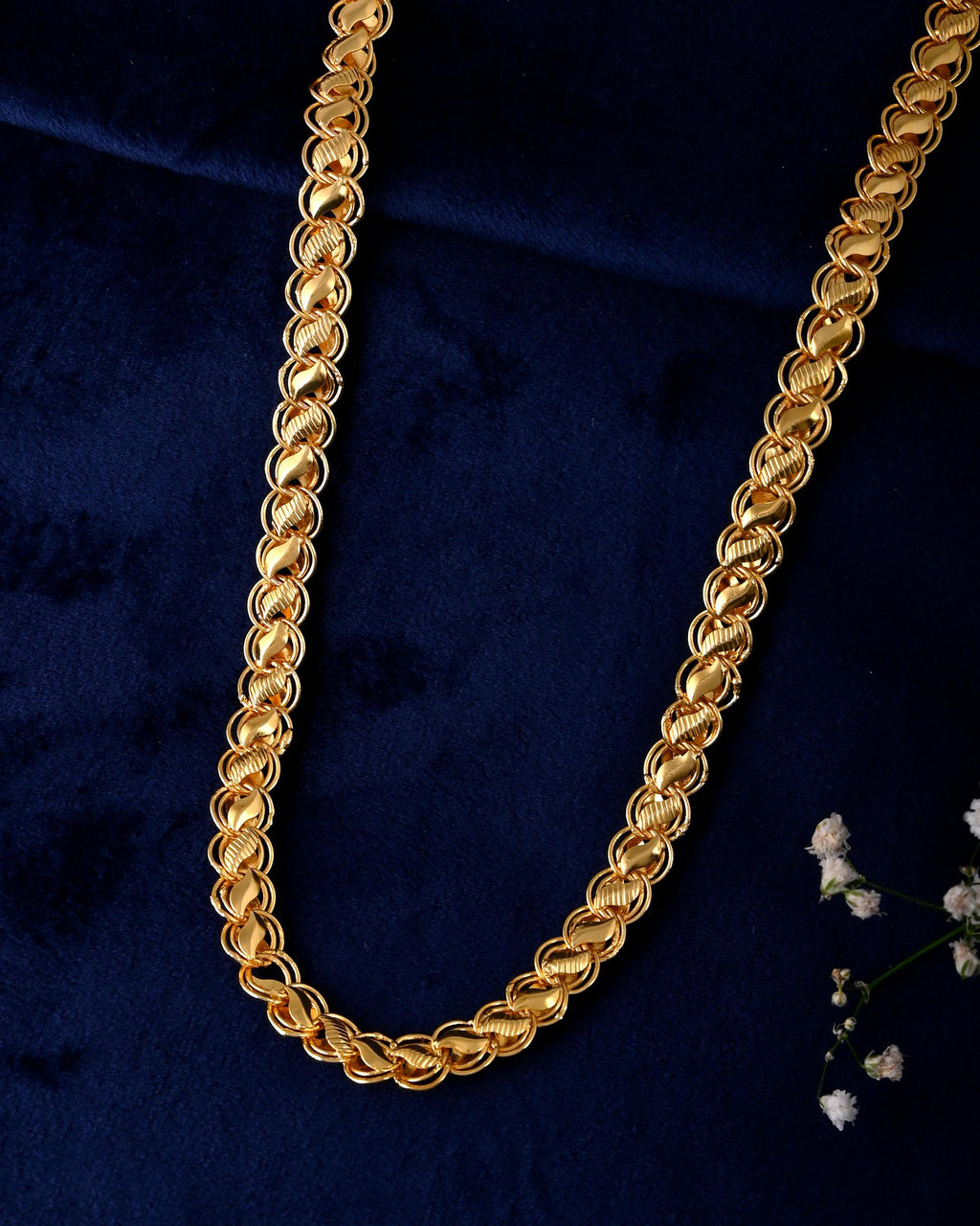 VOJ Gold-Polished Designer Men Chain