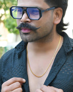 VOJ Gold-Polished Designer Box Men Chain