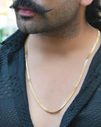 VOJ Gold-Polished Designer Box Men Chain