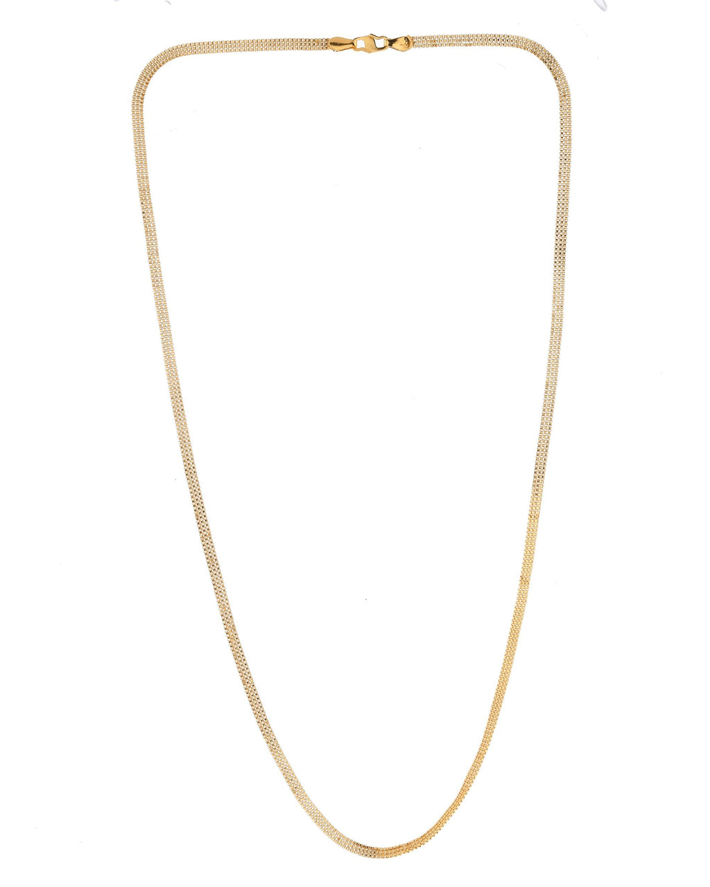 VOJ Gold-Polished Designer Box Men Chain