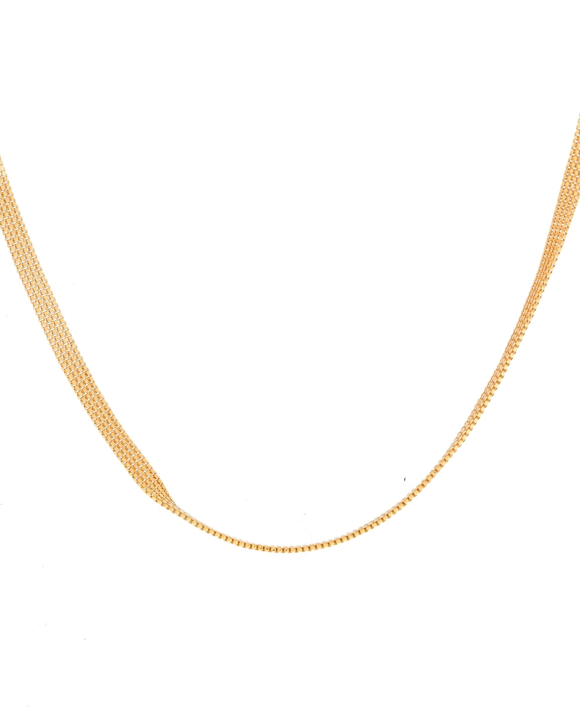 VOJ Gold-Polished Designer Box Men Chain