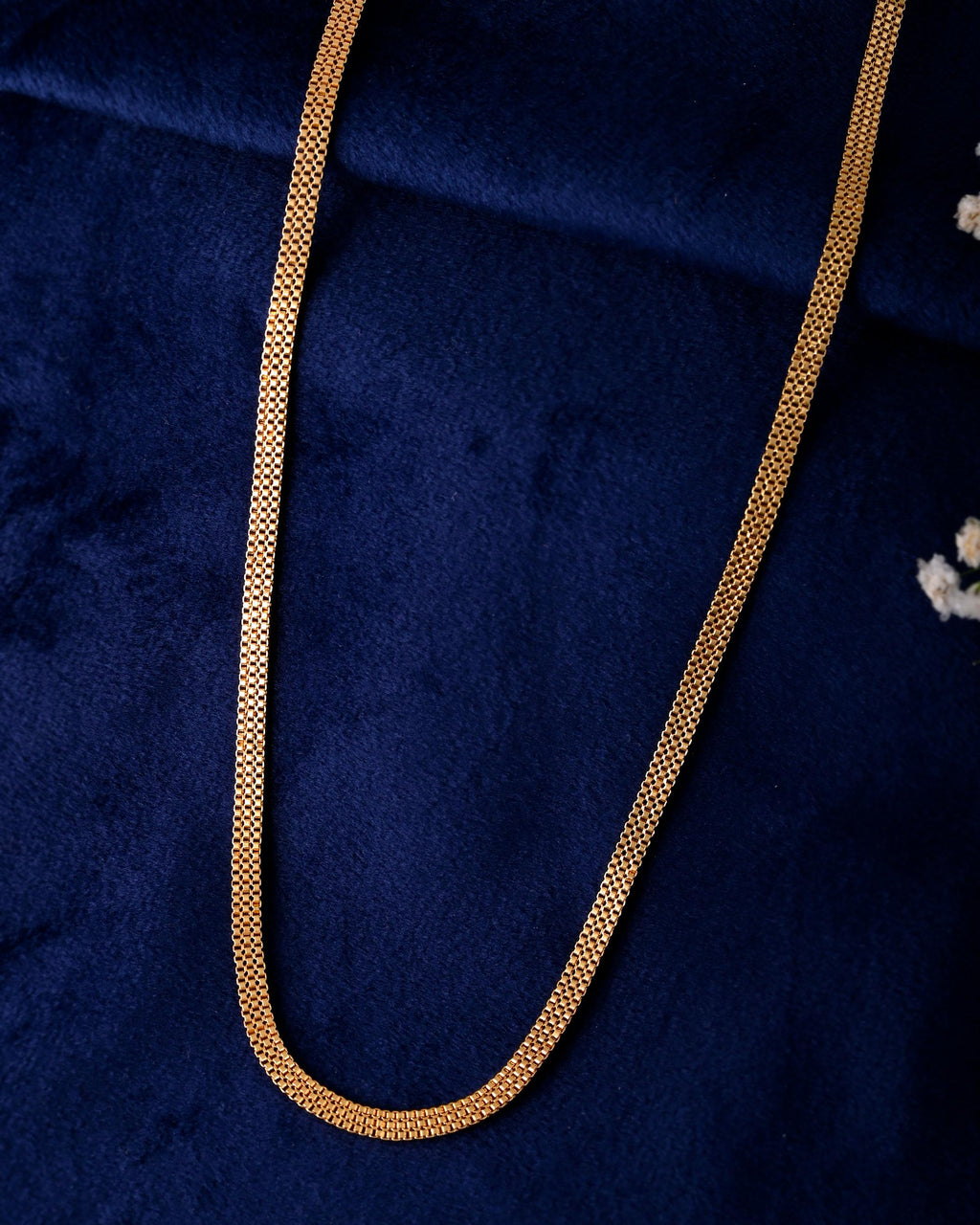 VOJ Gold-Polished Designer Box Men Chain