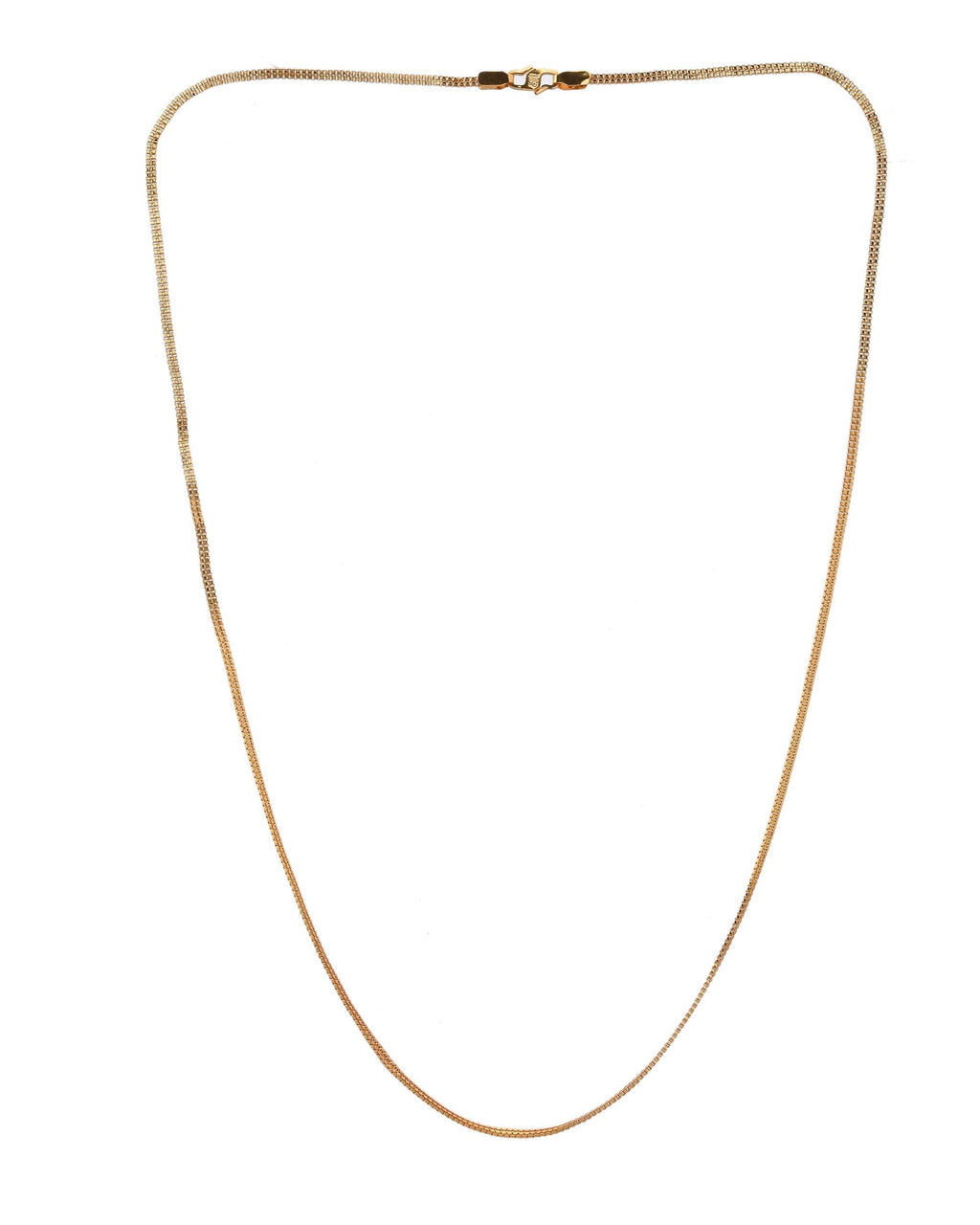 VOJ Gold-Polished Designer Box Women Chain