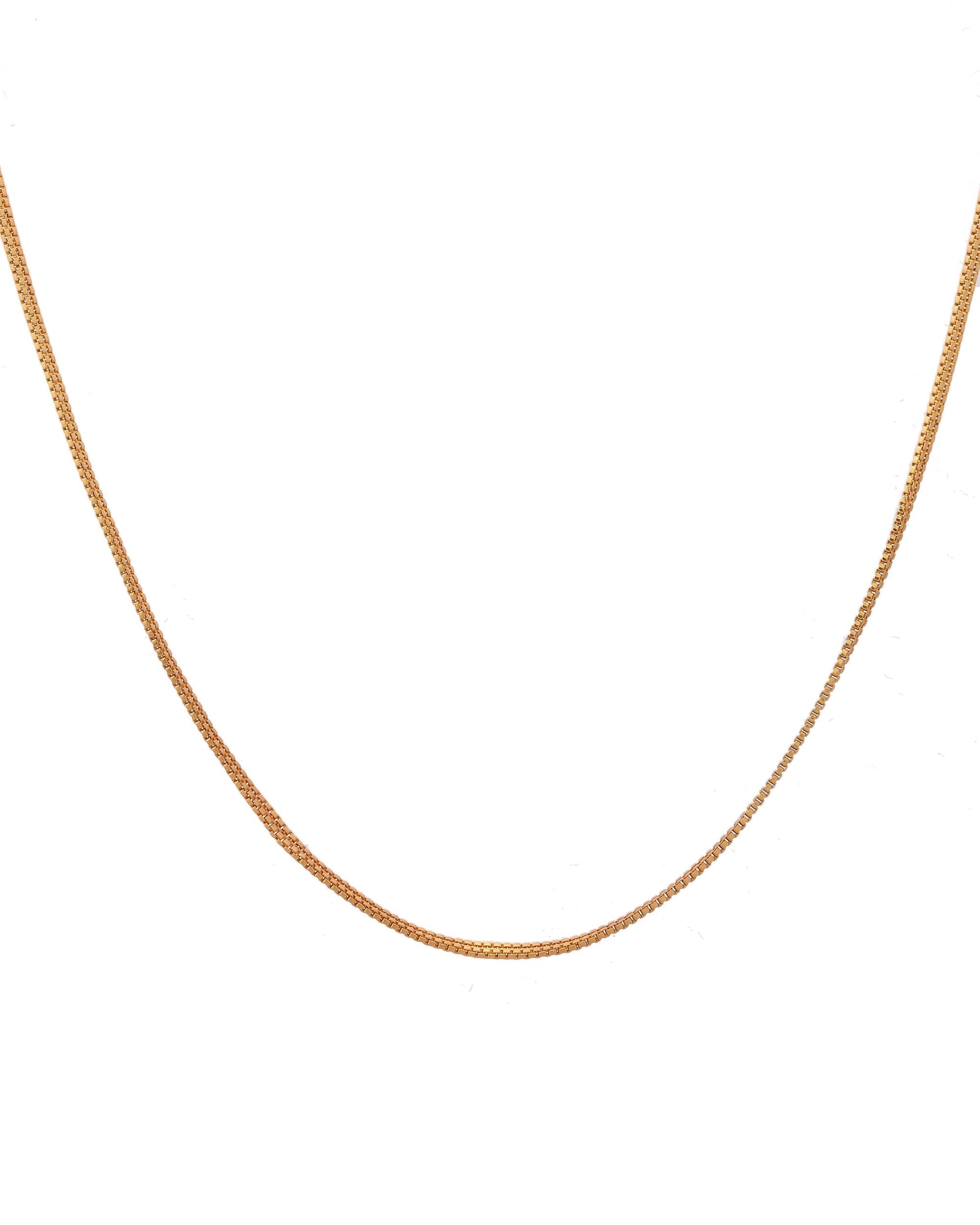 VOJ Gold-Polished Designer Box Women Chain