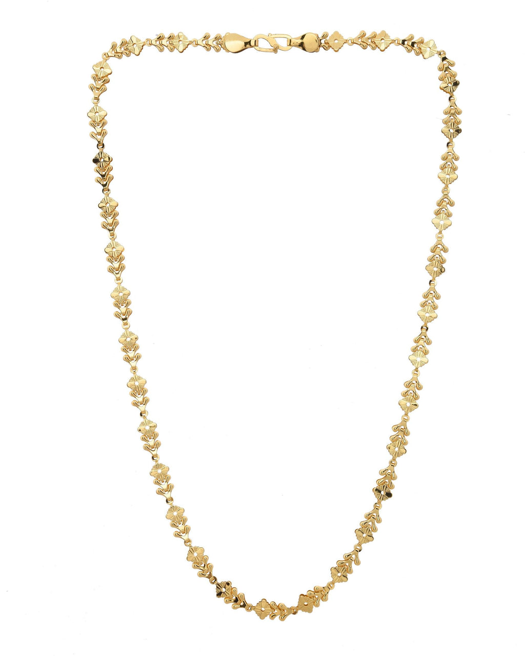 VOJ Gold-Polished Designer Square Women Chain