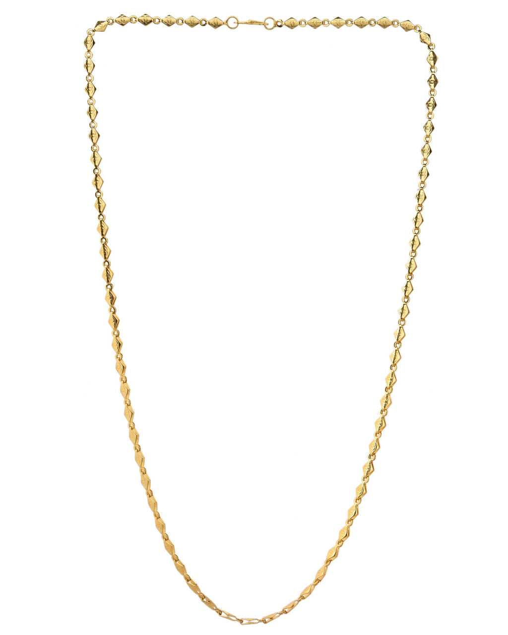 VOJ Gold-Polished Designer Oval Women Chain