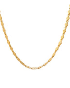 VOJ Gold-Polished Designer Oval Women Chain