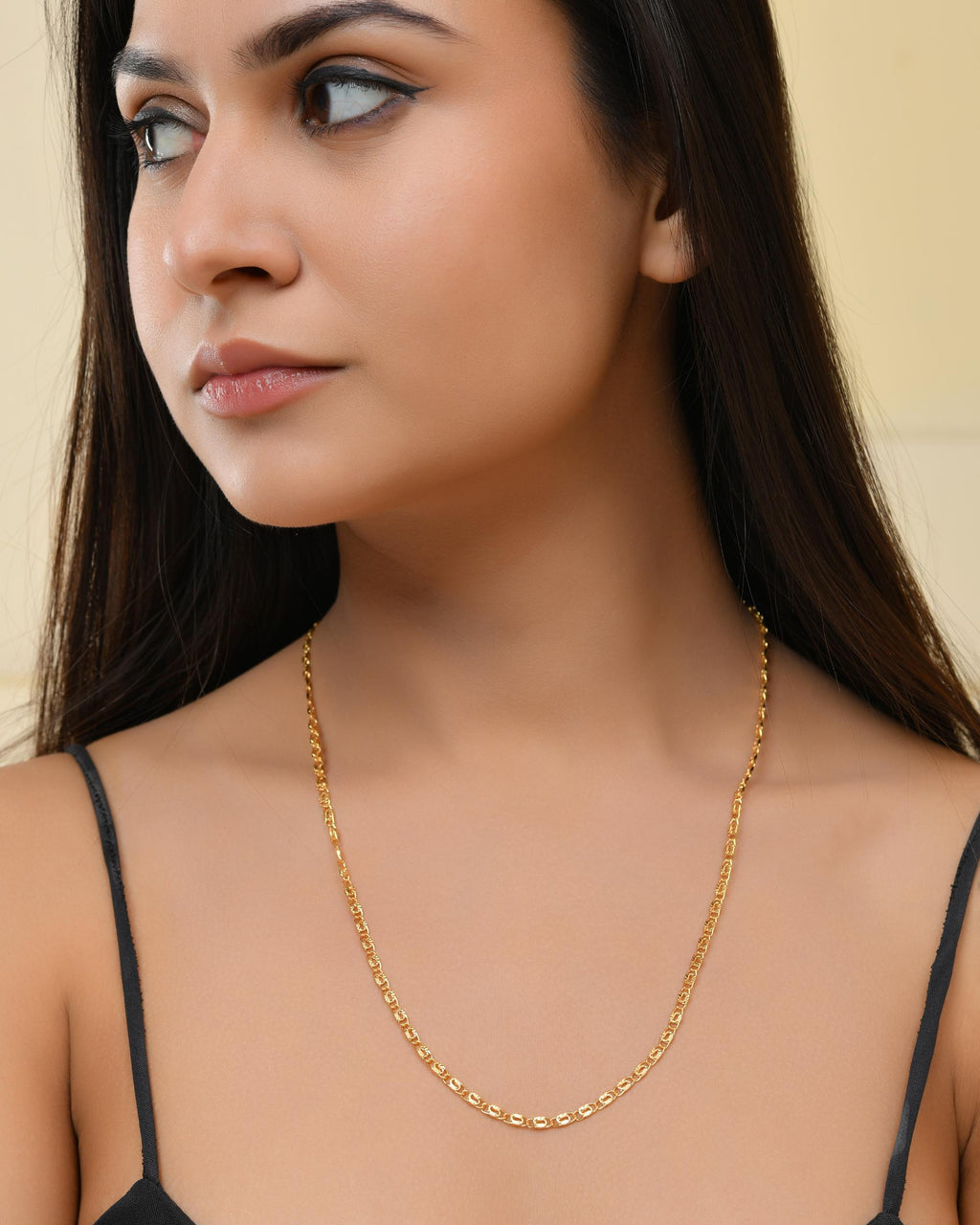 VOJ Gold-Polished Designer Women Chain