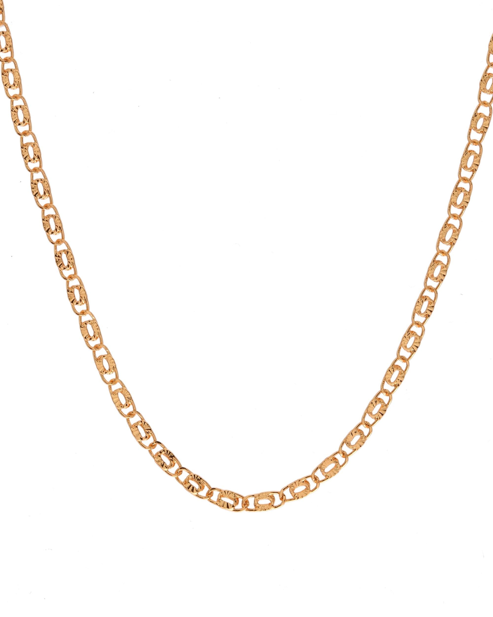 VOJ Gold-Polished Designer Women Chain