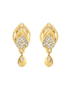 VOJ Gold-Polished AD Stone Studded Designer Chain Set