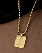 VOJ Gold Toned Men Chain With OM Pandent