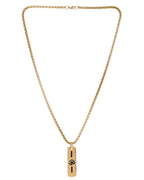 VOJ Men's Gold-Polished Chain With Pandent