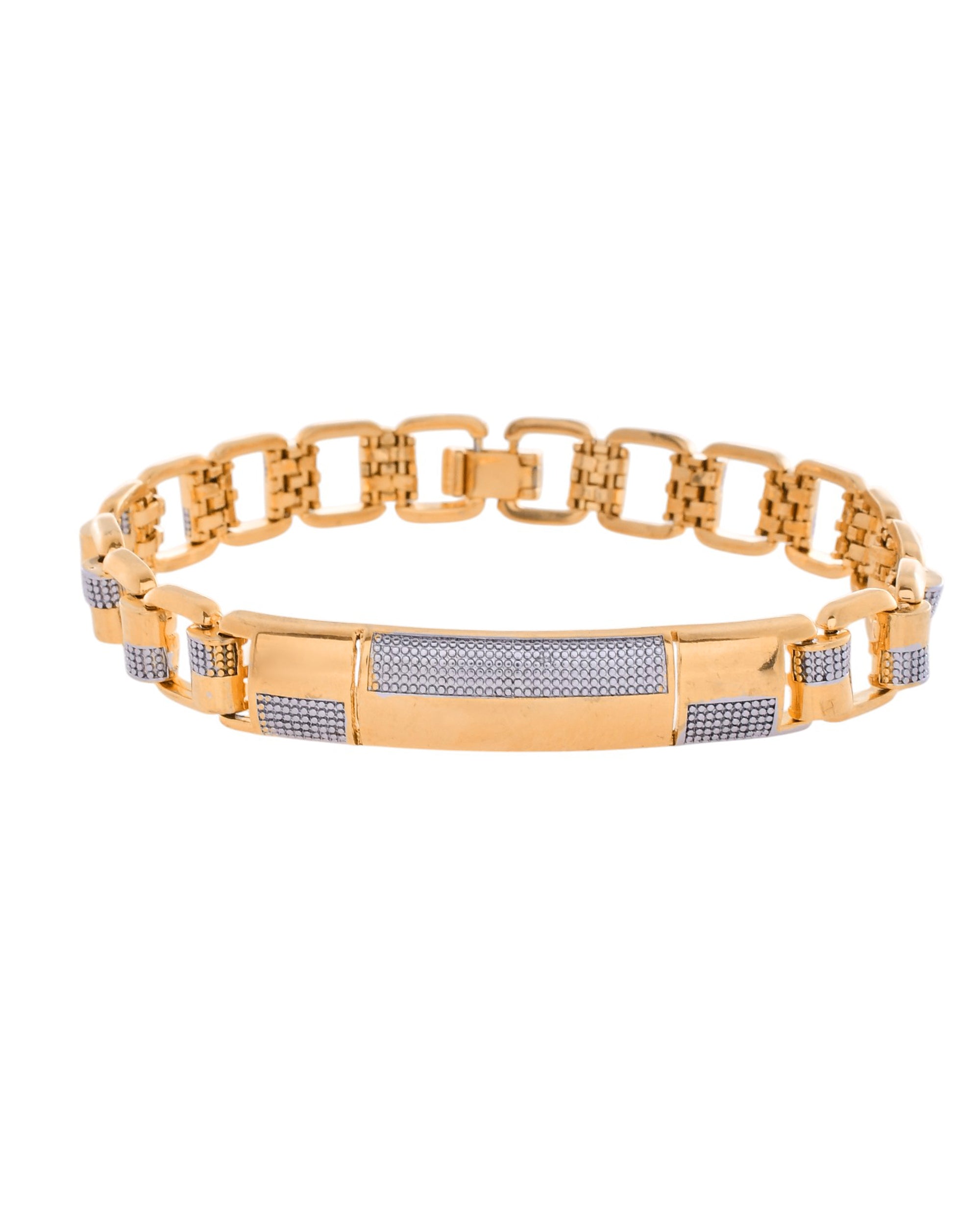 VOJ Dual Toned Men's Desgner Bracelet - Distacart