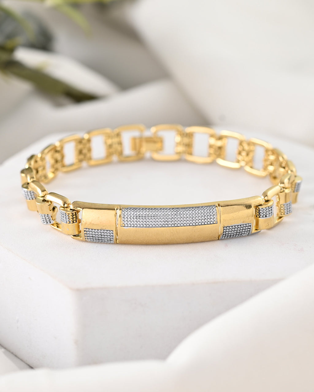 VOJ Dual Toned Men's Desgner Bracelet - Distacart
