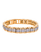 VOJ Men's Dual Toned Designer Bracelet - Distacart
